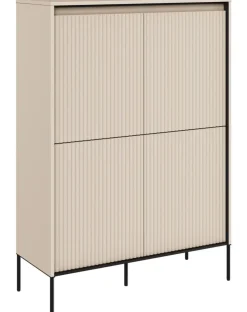 Dzieci Lenart Komody Do Biura|Komody Do Przedpokoju*Wysoka komoda ryflowana Trend TR-03 beż piaskowy