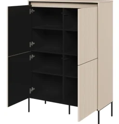 Dzieci Lenart Komody Do Biura|Komody Do Przedpokoju*Wysoka komoda ryflowana   Trend TR-03 beż piaskowy