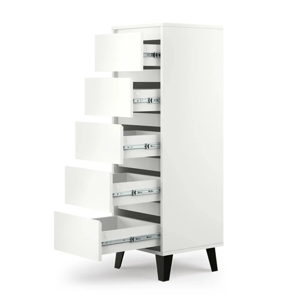 Mebelbos Komody Do Biura|Komody Do Przedpokoju*Wysoka komoda z pięcioma szufladami, skandynawska BORG