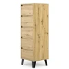 Mebelbos Komody Do Biura|Komody Do Przedpokoju*Wysoka komoda z pięcioma szufladami, dąb artisan BORG
