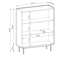 Piaski Komody*Wysoka komoda z szafkami Colour kaszmir