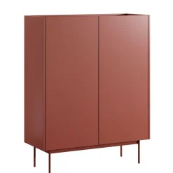 Piaski Komody*Wysoka komoda z szafkami Colour ceramiczny czerwony