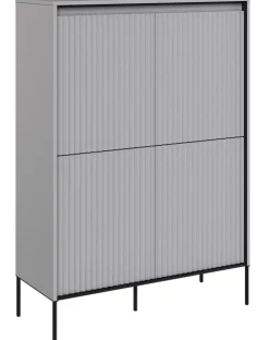 Dzieci Lenart Komody Do Biura|Komody Do Przedpokoju*Wysoka, ryflowana komoda Trend TR-03 szara