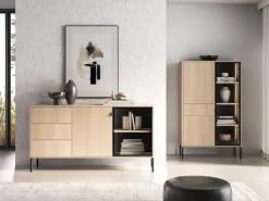 ML Meble Witryny Do Jadalni|Witryny Do Salonu*Wysoka witryna z podświetleniem Barnee 01