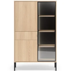 ML Meble Witryny Do Jadalni|Witryny Do Salonu*Wysoka witryna z podświetleniem Barnee 01