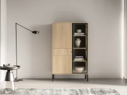 ML Meble Witryny Do Jadalni|Witryny Do Salonu*Wysoka witryna z podświetleniem Barnee 01