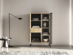 ML Meble Witryny Do Jadalni|Witryny Do Salonu*Wysoka witryna z podświetleniem Barnee 01