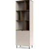 Mebelbos Szafki I Regały Do Biura|Szafki I Regały Do Jadalni*Wysoki regał otwarty EVO 1D kaszmir / dąb castello EO-05