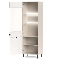 Mebelbos Witryny Do Jadalni|Witryny Do Salonu*Wysoki witryna EVO 1D1W kaszmir / dąb castello EO-06