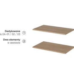 Lenart Komody Do Biura|Komody Do Przedpokoju*2x Długa dodatkowa półka do komody EA-01, EA-02, EA-03 EASY EA-04