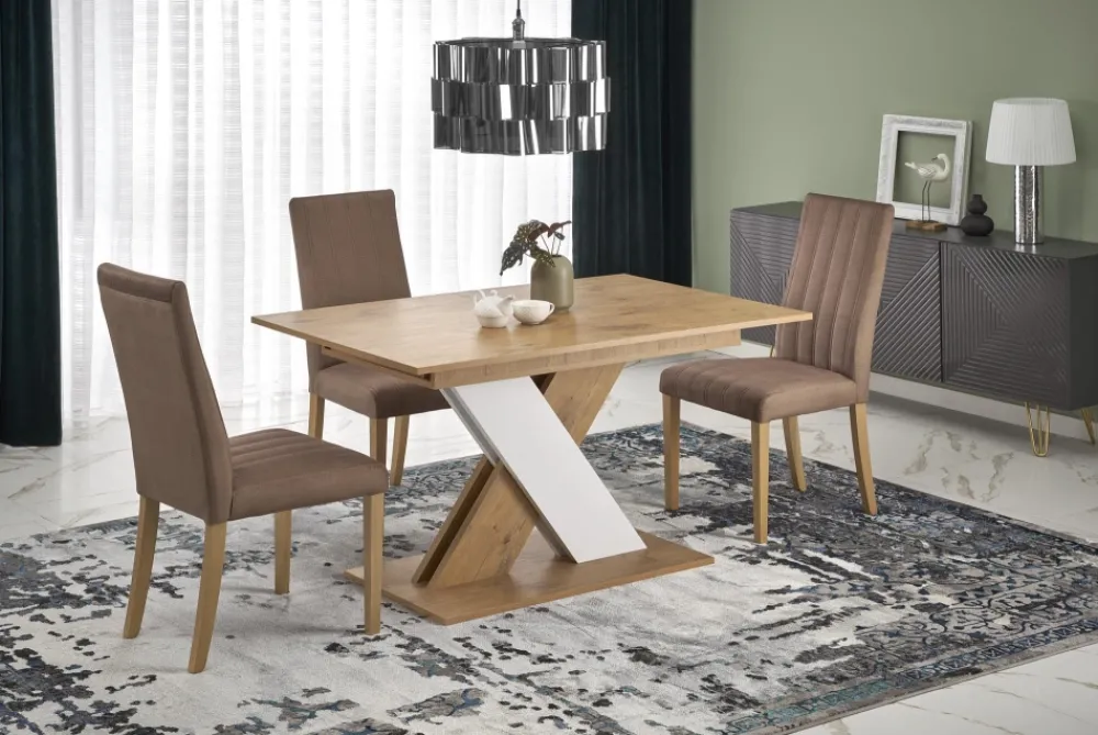 Halmar Stoły*XARELTO stół rozkładany dąb lancelot - biały (2p=1szt)1 sztuka