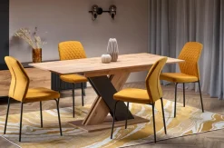 Halmar Stoły*XARELTO stół rozkładany dąb wotan - czarny (2p=1szt)1 sztuka