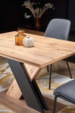 Halmar Stoły*XARELTO stół rozkładany dąb wotan - czarny (2p=1szt)1 sztuka