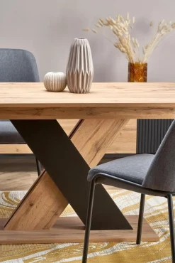 Halmar Stoły*XARELTO stół rozkładany dąb wotan - czarny (2p=1szt)1 sztuka