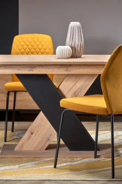 Halmar Stoły*XARELTO stół rozkładany dąb wotan - czarny (2p=1szt)1 sztuka