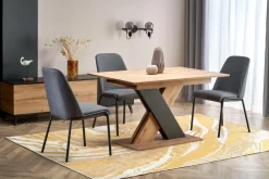 Halmar Stoły*XARELTO stół rozkładany dąb wotan - czarny (2p=1szt)1 sztuka