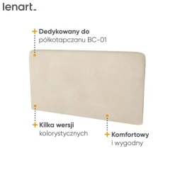 Lenart Tapczany|Zagłówki Do Półkotapczanu*ZAGŁÓWEK TAPICEROWANY BEŻOWY BOUCLE do półkotapczanu BED CONCEPT TKANINA PIU 03