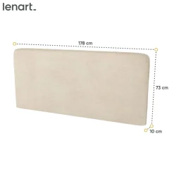 Lenart Tapczany|Zagłówki Do Półkotapczanu*ZAGŁÓWEK TAPICEROWANY BEŻOWY BOUCLE do półkotapczanu BED CONCEPT TKANINA PIU 03