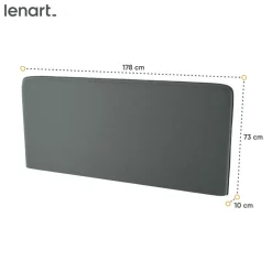 Lenart Tapczany|Zagłówki Do Półkotapczanu*ZAGŁÓWEK TAPICEROWANY GRAFITOWY do półkotapczanu BED CONCEPT TKANINA ART 82630