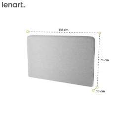 Lenart Tapczany|Zagłówki Do Półkotapczanu*ZAGŁÓWEK TAPICEROWANY SZARY do półkotapczanu BED CONCEPT TKANINA ART 82626