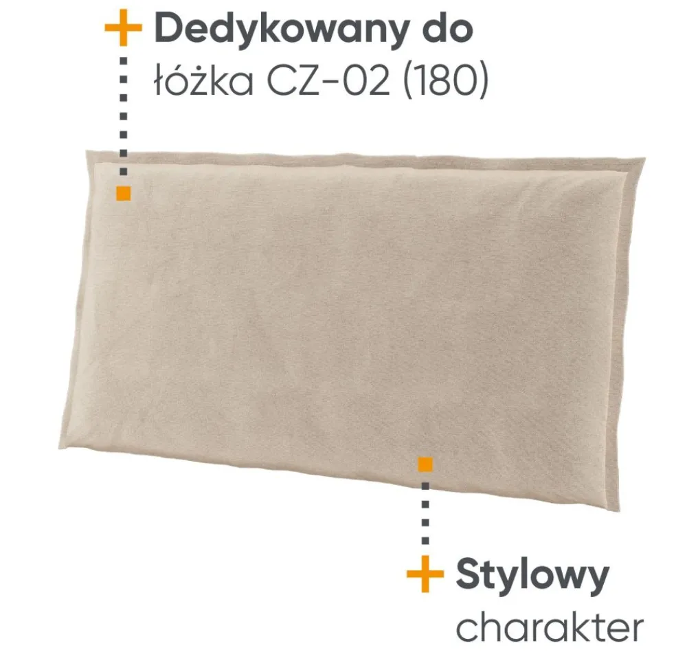 Lenart Akcesoria*Zagłówki tapicerowane Cozy CZ-07 beżowe