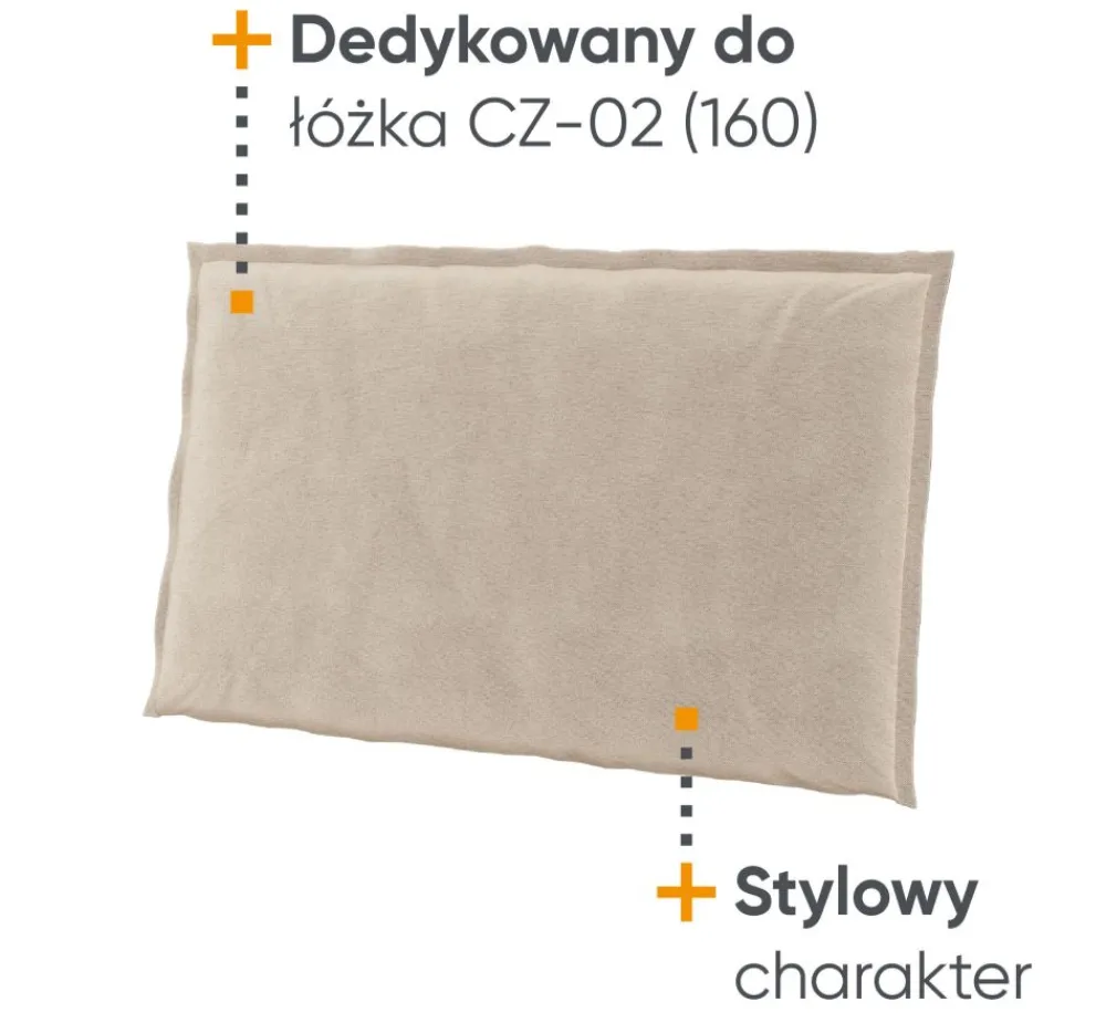 Lenart Akcesoria*Zagłówki tapicerowane Cozy CZ-06 beżowe