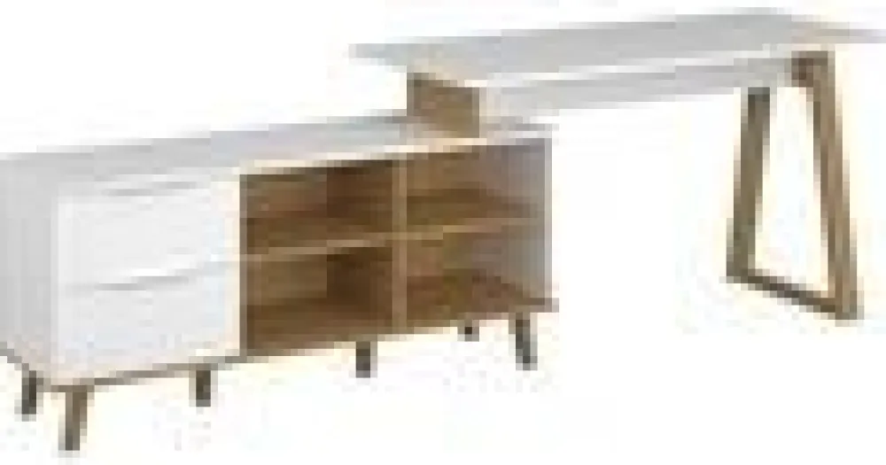 Mebelbos Komody*Zestaw BIURKO + komoda biała Neptun