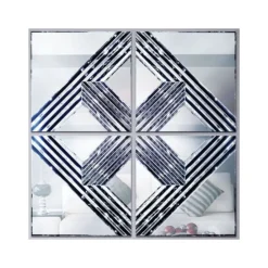 ArteHome Lustra*Zestaw Luster kwadratowych Galena 160/160 cm niepospolite o frezowanej powierzchni 4 sztuki