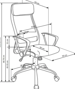 Halmar Fotele*ZOOM fotel pracowniczy tkanina popielaty1 sztuka