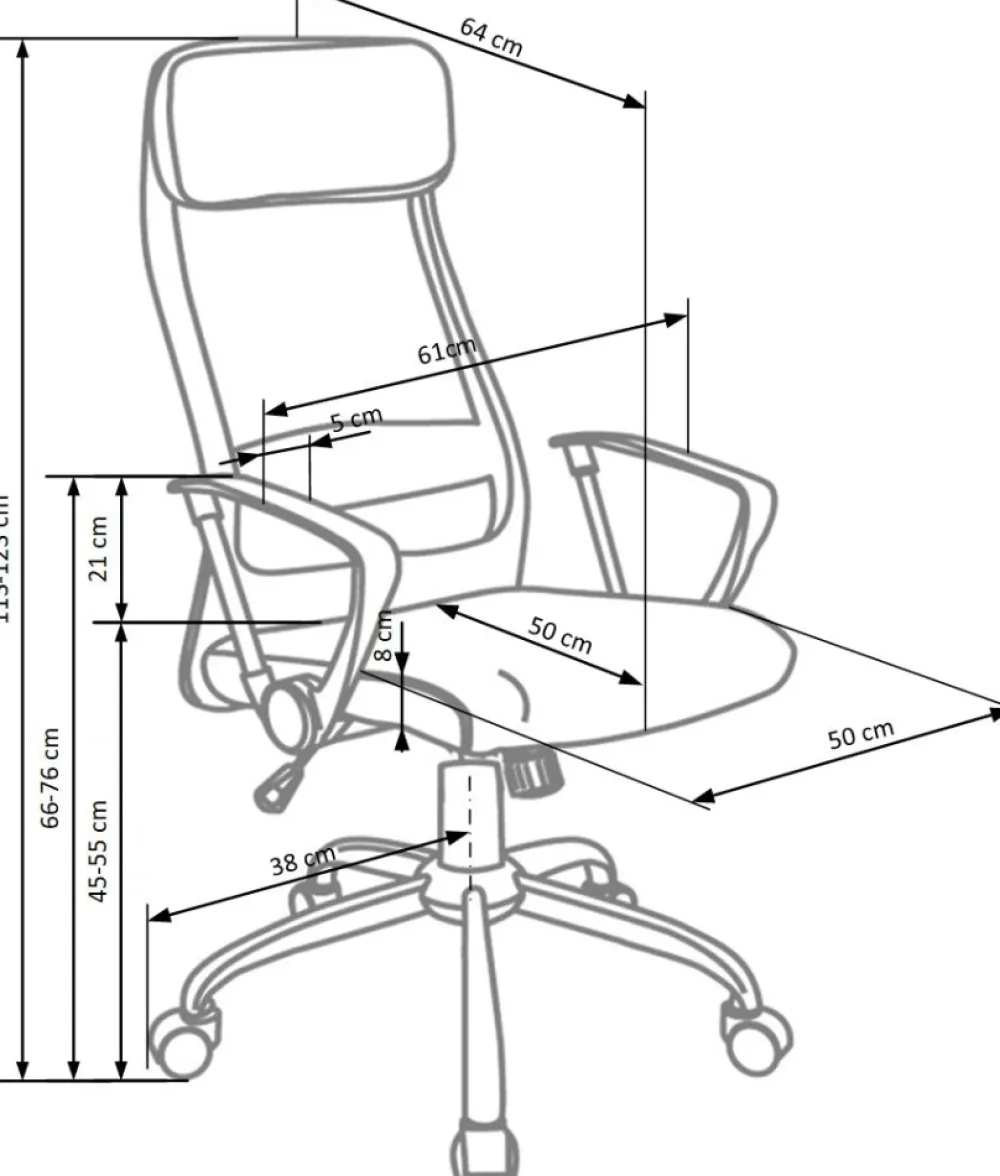 Halmar Fotele*ZOOM fotel pracowniczy tkanina popielaty1 sztuka
